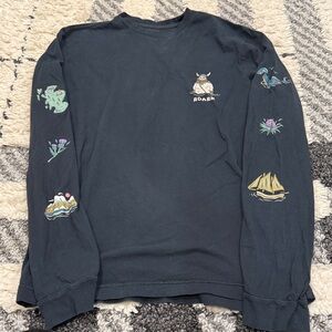 Roark Black Long Sleeve Tee with Yellow Graphic